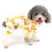 Zunea overall for small dogs soft cotton romper puppies sleeping clothes enchanting yellow duck printed four legs pajama clothing for pets cats puppies s s (pack of 1) yellow