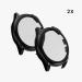 kwmobile Cover for Huami Amazfit GTR 3 / GTR 3 Pro - Set of 2 Black/Black Tempered Glass with Plastic Frame - Buy Online on SooperMarket.com