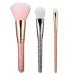 Make Up Brushes LaRoc 3pc - Crystal Makeup Brush Design Compact Complete Coverage Set - Foundation Brush Powder Brush Concealer Eyeshadow Liquid & Cream and More