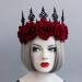 Vintage Red Rose Queen Headband for Women and Girls - Perfect Floral Hair Accessory for Halloween, Christmas, Parties, and Cosplay - Buy Online on SooperMarket.com