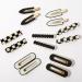 Whaline 14Pcs Hair Clips White Black Checker Hair Pin No Bend Hair Clips No Crease Wave Geometric Duckbill Clip Korean Styling Hair Barrettes for Girls Women Toddlers Party Hair Accessories