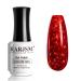 RARJSM Gel Nail Polish Sparkly Red Chunky Shimmer Iridescent Glitter Gel Polish 15ml Holographic Rainbow Effect Led UV Curing Required Soak off High Pigments Gel for Nail Art Christmas Manicure RAR402
