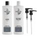 Nioxin System 2 Shampoo & Conditioner Prepack Natural Treated Hair with Progressed Thinning Pumps Included 33.8 fl oz
