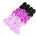 6 Packs Eunice Jumbo Hair Extensions - Colorful Kanekalon Ombre 2Tone 61cm for Crochet Box Braids - Disory - Buy Online on SooperMarket.com