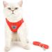 Ranphy Cat Dishes & Breakproof Reflective Chest Harness | Soft Network Fabric for Small Cats & Puppies - Red M (40 cm) - Buy Online on SooperMarket.com