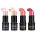 Sumeitang 4 Pcs Cruelty-Free Waterproof Highlighter Makeup Sticks Shimmer Illuminator and Blush Stick Face Contour Cosmetics Set Easy To Use Blends Effortlessly Color A Set