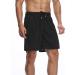 NELEUS Men's 7 Running Shorts 2-Pack with Pockets - Black/Navy Blue - Large - Buy Online on SooperMarket.com