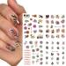 Floral and Butterfly Nail Art Stickers - Watercolor Decals for Women's DIY Manicure - 12PCS - Buy Online on SooperMarket.com