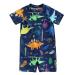 PythJooh Baby Boy Swimsuit Zipper Rash Guard One Piece Beach Swimwear Shark Print Shorts Swimming Outfits 0-5Years 6-12 Months C - Navy Dinosaur