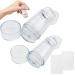 2 PCS Nail Stamp Double Sided Nail Art Jelly Stamper French Manicure Kit Silicone Nail Stamper French Tip with Scraper for Nails Manicure Tools