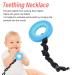 10PCS Kids Chewing Pendant Chew Sensory Necklace - Dark Blue | Silicone Teething Pain Relief for Children - Low Temp Resistant - Buy Online on SooperMarket.com