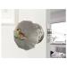 PANSHA Door Knob Cover Grey with Bird Embroidered 2 PCS, Soft Velvet Wall Protector, Decorative Door Handle Cover for Summer Anti Scald and Winter Anti Freeze Hands Gray