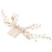 ABOOFAN Decor Hair Accessories Hair Clips Hair Barrettes Wedding Elegant Headdress Wedding Party Headdress Wedding Pearl Hair Pin Hair Side Comb Wedding Hair Pin Hair Comb Prom Bride Metal