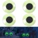 4PCS 5.9 Inches Glow in The Dark Giant Googly Wiggle Eyes Self Adhesive Large Luminous Google Eyes Big Sparkle Sticky Wiggle Eyes for DIY Crafts Sticker Decoration