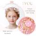 IYOU Flower Communion Headpiece Pink Floral Princess Headbands Pearl Butterfly Birthday Wedding Hair Accessories for Girls - Buy Online on SooperMarket.com