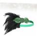 HAPINARY Feather Headdress Vintage Hairband Hair Band Headdress for Party Hairband Party Headdress Hijab 1920s Headband Dance Headpiece Turban Party Headwear Bride Accessories Prom One Size Green - Buy Online on SooperMarket.com