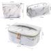 MAGEFY 3Pcs Travel Makeup Bags - Waterproof Organizer with Gold Zipper, Marble Toiletry Bags for Women - Buy Online on SooperMarket.com
