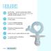 ZoLi Binki.T Pacifier+Teether | Silicone Orthodontic Shape | Whale Design | 0-6 Months | Mist Blue/Ash Grey - Buy Online on SooperMarket.com