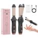 Bestauty Small Cordless Curling Iron 1 inch Mini Dual Purpose Curling/Flat Iron - Hair Straightener and Curler 2 in 1 Rechargeable Wireless Travel Hair Curling Iron for Short Hair (Black)