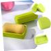 Green Healeved Box Soap Dish with Scalp Massagers, Loofah, and Silicone Shower Accessories - Buy Online on SooperMarket.com
