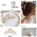 White Large Pearl Hair Claw Clips - Strong Hold Barrettes for Women | Ideal for Daily, Birthday, Wedding Wear | Nonslip Hair Accessories for Thick or Thin Hair - Buy Online on SooperMarket.com
