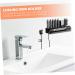 FOYTOKI Curling Iron Rack Hair Curler Holder Wall Mounted Curler Holder Kickstand Black Stainless Steel - Buy Online on SooperMarket.com