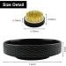 Round Flower Frog & Ceramic Flower Pot Set - Hammer-Pattern Black Ikebana Arrangement for Floral Art - Buy Online on SooperMarket.com