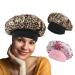 Bonnet Silk Bonnet for Sleeping Women Curly Satin Hair Bonnet 2PCS with Elastic Wide Band (Leopard & Pink Floral)