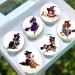 24 x Pre-Cut Halloween Mix 12 Edible Stand up Wafer/Rice Paper Cupcake Toppers Birthday Party Cake Decorations Witches