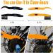 QeeHeng Precision Bicycle Cleaning Brush Tool Set - Ideal for Mountain, Road, City, Hybrid, BMX, and Folding Bikes | 10 Pieces - Buy Online on SooperMarket.com