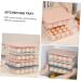 OSALADI Kitchen Egg Tray 3pcs Egg Storage Box Refrigerator Egg Trays Clear Plastic Tray Eggs Egg Plate Pp Household re-usable - Buy Online on SooperMarket.com