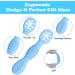 Vicloon Baby Fork and Spoon Set 4Pcs Silicone Spoon Baby Weaning Spoon Set Self Feeding Utensil Easy Grip Soft Baby Spoon Toddler Cutlery Kit for Infant Toddler Children First Led Training Weaning Blue/Green/Grey/Khaki - Buy Online on SooperMarket.com