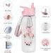 18oz Unicorn Water Bottle - Leak Proof, 36 Hours Cold, Dishwasher Safe, Wide Mouth, Insulated Stainless Steel - Perfect Straw Bottle for Girls at School - Buy Online on SooperMarket.com