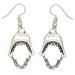 PACKOVE Sterling Silver Earrings 1 pair Earbobs Woman Earrings Girl Fashion Eardrop Mouth Shark for Silver Dress Dangler Night