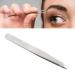 Eyebrow Tweezers with Slant Tip - Portable & Safe Smooth Comb - Silver | International Shipping - Buy Online on SooperMarket.com