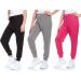 Sweet Hearts Girls' Sweatpants (3 Pack) - Super Soft Athletic Joggers - Black/Grey/Fuchsia - Size 10-12 - Buy Online on SooperMarket.com