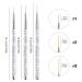 Sularpek Professional Nail Art Liner Brush Set - 3PCS UV Gel Painting Brushes for Short Strokes, Details, Blending, and Elongated Lines - White Marble Design - Buy Online on SooperMarket.com