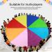 Kids Parachute: Giant Multicolored Play Canopy with 16 Handles - Indoor & Outdoor Toy for Teamwork and Fitness | 3.6m/142 - Buy Online on SooperMarket.com