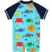 HUAANIUE Baby Boys Swimsuit with Sun Protection Hat | UPF 50+ One Piece Rash Guard for Swimming | 0-6 Months to 4 Years | Bluesealife Swimwear - Buy Online on SooperMarket.com