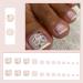 24Pcs French Square False Toenails Glossy Press on Toenails White Flowers Stick on Toenails Short Acrylic Full Cover Artificial Summer Fake Toenails for Women and Girls Daily Decorations Flowers Toenails - Buy Online on SooperMarket.com