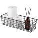 2 Pack Rustic Metal Wire Storage Baskets - Farmhouse Decor for Bathroom, Kitchen, Pantry, Laundry Room, Closets, Garage - Black - Buy Online on SooperMarket.com