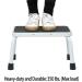 Sattiyrch 9.5 Step Stool - Anti-Skid Rubber Platform, Elderly Friendly, Heavy Duty, Easy Assembly - White/Black - Buy Online on SooperMarket.com
