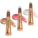 Ofanyia liquid highlighers blush contour liquid facial concealer contour with a pillow applicator high opacity creamy contoured rouge-stick3 piece Fair to medium contour+pink blush+pearl white highlighter