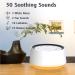 Sound Machine White Noise with 30 Soothing Sounds, 12 Colors, 5 Timers, Memory Function - for Baby Kids Adults - 32 Volume Levels, 10 Brightness Settings (White) - Buy Online on SooperMarket.com