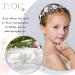IYOU Princess White Flower Headpiece | Pearls & Crystal Bridal Hair Accessories for Girls | Elegant Wedding & Communion Hairdress - Buy Online on SooperMarket.com