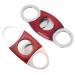 amropi Guillotine Cigar Cutter Mahogany Wood Stainless Steel Cigarette Scissors in Gift Pouch 2 Pack (Arc and Round)