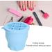 Makeup Brush Scrubber Multifunctional 2 in 1 Folding Palm Size Portable Makeup Brush Cleaning Bowl for Daily (Blue) - Buy Online on SooperMarket.com