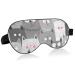 Haskirky Light Blocking Eye Mask Breathable and Adjustable Adult Men and Women Travel on Business Trips Yoga Meditation Light Smooth Comfortable Eye Mask Office Deep Sleep Goodies Cat Grey