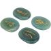Rune Stones Reiki Oval Witch Set 4Pcs Stones Crafts Hobbies (Green) - Buy Online on SooperMarket.com