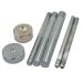 DGOL 7 pcs Metal Domed Rivet Fixing Setting Tool Spike Rivets Setter 7pcs Rivet Setter